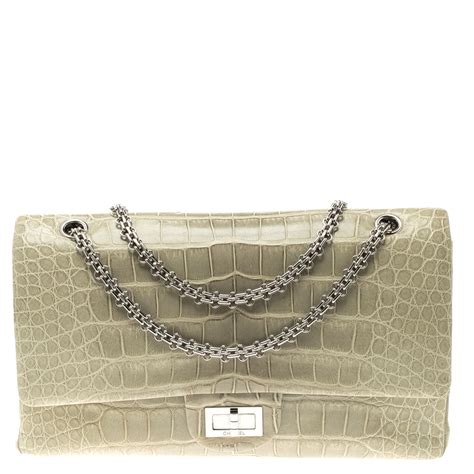 chanel crocodile skin bag|Chanel crocodile 227 flap.